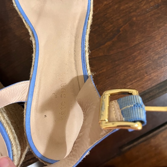Kate Spade Blue Platform Espadrille Wedge Sandals Size 9M - Picture 9 of 16
